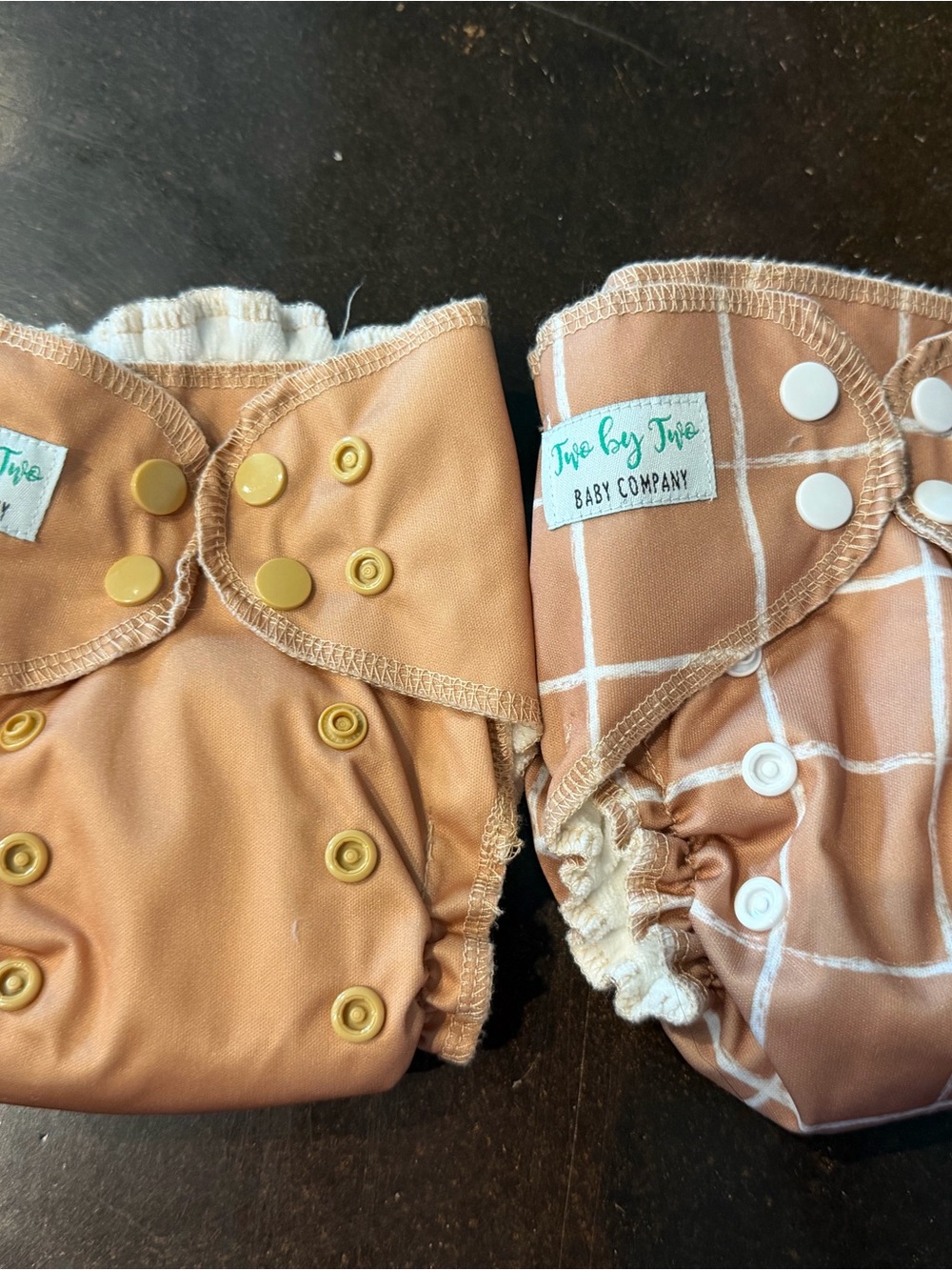 Two by Two All in One Cloth Diapers — Tan